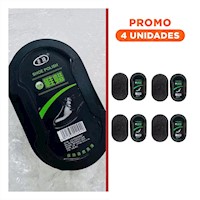 Pack4 Abrillantador Multiuso Negro 6,5x10,5cm para Zapatos Suaves y Limpios Y+Regalo Sticker